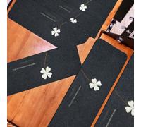 Lot de 10 tapis de marches d'escalier autocollants phosphorescents antidérapants pour escaliers en bois - Ruban adhésif réutilisable pour enfants, personnes âgées et animaux domestiques (70 x 22 x 4,5