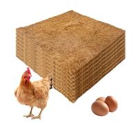 Lot de 10 tapis de nid pour poules - 30 x 30 cm - Épaississement - Tapis en coco - Réutilisables - Accessoires pour protéger le poulailler et les œufs