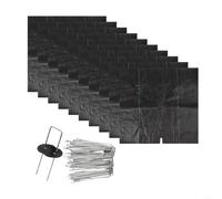 Lot de 10 tapis de protection de jardin avec clous de sol, disque de paillage en polypropylène pour la protection des racines des arbres et la conservation du sol (60 cm)