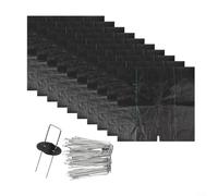Lot de 10 tapis de protection de jardin avec piquets de sol pour un paillage efficace des arbres et défense de l'herbe (60 cm)