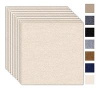 Lot de 10 Tapis de Sol en Dalle Moquette 30x30 cm - Dalles Autocollantes 09m² pour Commerce et Bureau - Beige