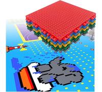 Lot de 10 Tapis de Sol modulaires emboîtables, faciles à Installer, à Assembler soi-même, avec Trous de Drainage