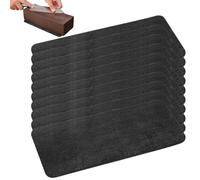 Lot de 10 tapis en caoutchouc pour aiguiser les couteaux - Support anti-roulement - Support sûr Whetstone - Tampon d'affûtage en caoutchouc pour pierre céramique de cuisine - Tapis antidérapant