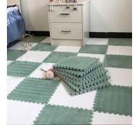 Lot de 10 Tapis Sol en Mousse à emboîter, 30 x cm, carrés, Doux(Green+White)