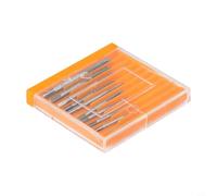 Lot de 10 tarauds métriques à main M1 à 0,5 pour usinage, tarauds en alliage d'acier haute dureté avec boîte de rangement en plastique