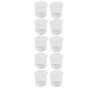 Lot de 10 tasses à mesurer en plastique transparent 15 ml/30 ml pour mesurer les liquides à la maison et au laboratoire (30 ml)