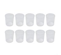 Lot de 10 tasses à mesurer en plastique transparent, capacité de 100 ml, facile à lire, remise de diplôme