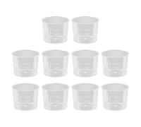 Lot de 10 tasses à mesurer graduées en plastique transparent de 15 ml, gobelets doseurs, outils expérimentaux pratiques pour mélanger les pigments de peinture, les résines époxy