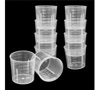 Lot de 10 tasses à mesurer graduées en plastique transparent de 30 ml en époxy transparent pour la cuisine, la médecine, outil de mesure