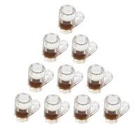 Lot de 10 tasses à vin artificielles en résine - Accessoires miniatures en verre à bière - Maisons de poupées de jardin - Décoration de maison de poupée - Accessoires en résine - Décoration de maison