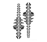 Lot de 10 tatouages temporaires noirs motif totem, imperméables, for le cou, les bras et le corps, for hommes et femmes(16)