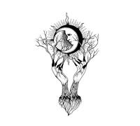 Lot de 10 tatouages temporaires noirs motif totem, imperméables, for le cou, les bras et le corps, for hommes et femmes(48)