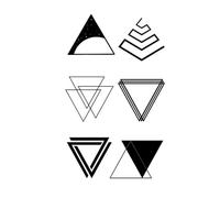 Lot de 10 tatouages temporaires noirs motif totem, imperméables, for le cou, les bras et le corps, for hommes et femmes(13)