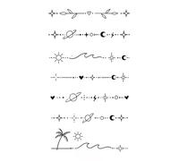 Lot de 10 tatouages temporaires noirs motif totem, imperméables, for le cou, les bras et le corps, for hommes et femmes(18)