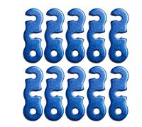 Lot de 10 tendeurs de corde de tente en alliage d'aluminium - Tendeur de cordon de serrage - Accessoires de camping
