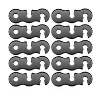 Lot de 10 tendeurs de corde pour tente, bâche de camping, haubans, boucles durables
