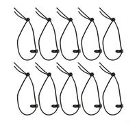 Lot de 10 tendeurs élastiques avec crochets en plastique pour sécuriser le matériel, le camping et la randonnée, solution légère et de cerclage pour les voyages, le sport et les événements