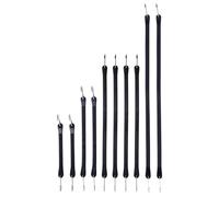 Lot de 10 tendeurs en Caoutchouc de Tailles Assorties avec élasticité maximale de 1,8 x et Charge de Plus de 79,8 kg, Sangles élastiques Noires très résistantes avec 100% Caoutchouc EPDM et Crochets