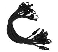Lot de 10 tendeurs sandows sécurisés et normés - Noir - Linxor