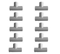 Lot de 10 Tés pour tube IRL Ø16mm - Gris - Zenitech