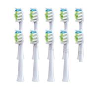 Lot de 10 têtes brosse à dents rechange, compatibles avec les brosses électriques souples DOXO D5/D5S/D5Z/D8X/D8Z/D9/D10(10PCS White)