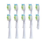 Lot de 10 têtes brosse à dents rechange, compatibles avec les modèles DOXO D5/D5Z/D8X/D8Z/D9/D10 Soft(10PCS White)
