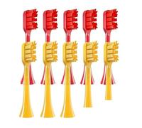 Lot de 10 têtes brosse à dents rechange compatibles avec les modèles G7/P7/Y8/T9/T10/T6S/T7S/A7/SUP/MOLE. Brosse souple capuchon protection(10PCS Red Yellow)