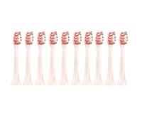Lot de 10 têtes brosse rechange compatibles avec les brosses à dents électriques soniques Philips HX6930 et HX6064 (embouts poils souples)(10Pink)