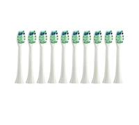 Lot de 10 têtes brosse rechange compatibles avec les brosses à dents électriques soniques Philips HX6930 et HX6064 (embouts poils souples)(10White)