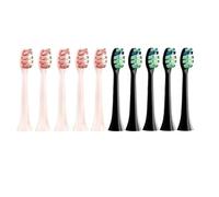 Lot de 10 têtes brosse rechange compatibles avec les brosses à dents électriques soniques Philips HX6930 et HX6064 (embouts poils souples)(5BlackPink)