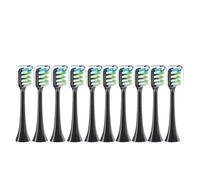 Lot De 10 Têtes Brosse Rechange, Compatibles Avec Les Brosses À Dents Électriques Soniques X3/X3U/X5, Embouts Poils Souples Adaptés L'aspiration(10pcs Black)