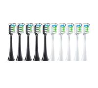 Lot de 10 têtes brosse rechange sous vide, compatibles avec les brosses à dents électriques soniques souples SOOCAS X3/X3U/X5 et dotées buses nettoyage DuPont(10PCS (BW))