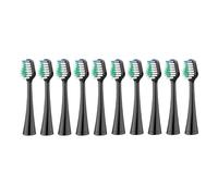 Lot de 10 têtes de brosse à dents de rechange, compatibles avec AquaSonic Duo et les recharges de brosses à dents électriques Waterpik Sonic.(10 Black)