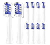 Lot de 10 têtes de brosse à dents de rechange compatibles avec la brosse à dents Colgate 360 Deep Clean alimentée par batterie, blanc