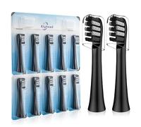 Lot de 10 têtes de brosse à dents de rechange compatibles avec la brosse à dents Colgate 360 Power Charoal, noir