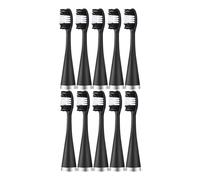 Lot de 10 têtes de brosse à dents de rechange, compatibles avec le nettoyage des dents, le blanchiment et le détartrage.(10pcs black)