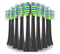 Lot De 10 Têtes De Brosse À Dents De Rechange, Compatibles Avec Les Brosses À Dents Électriques Soniques 7am2m AM101/AM105, Avec Embouts Souples En Poils DuPont.(10PCS BLACK)