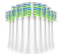 Lot De 10 Têtes De Brosse À Dents De Rechange, Compatibles Avec Les Brosses À Dents Électriques Soniques 7am2m AM101/AM105, Avec Embouts Souples En Poils DuPont.(10PCS WHITE)