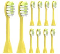 Lot de 10 têtes de brosse à dents de rechange pour brosse à dents électrique Philips One Sonicare HY1100 et HY1200 - Jaune