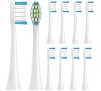 Lot de 10 têtes de brosse à dents électriques de rechange, compatibles avec OcleanOne, Flow, X Pro, X Pro Elite, X Pro Digital, X10, X Ultra, Air2, F1, etc. (blanc)