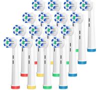Lot de 10 têtes de brosse à dents souples, compatibles avec Pro 3000, D12, Vitality, Genius X, Triumph, Trizone - Compatibles avec les brosses à dents électriques Oral-B - Protège les gencives - EB60