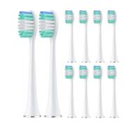 Lot de 10 têtes de brosse compatibles avec les brosses à dents électriques Aquasonic(White)