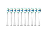 Lot de 10 têtes de brosse de rechange for aspirateur, compatibles avec les brosses à dents électriques soniques souples Usmile, Y1S/Y4/U1/U2/U3/P1/P4 DuPont(10RoundWhite)