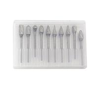 Lot de 10 têtes de meulage en alliage d'acier avec double rainure, fraises à sculpter, pour métal, bois, gravure, polissage, coupe efficace