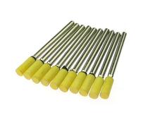 Lot de 10 têtes de meulage en céramique montées sur arbre de 3 mm, meules abrasives de polissage, outils électriques rotatifs(Cylinder 4mm P240)