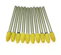 Lot de 10 têtes de meulage en céramique montées sur arbre de 3 mm, meules abrasives de polissage, outils électriques rotatifs(Taper 4mm P240)