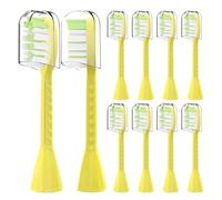 Lot de 10 têtes de rechange for brosse à dents électrique Philips Sonicare One, for HY1100(Mango Yellow)