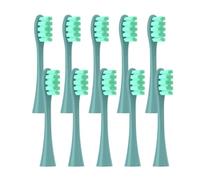 Lot De 10 Têtes De Rechange For Brosses À Dents Oclean Flow/X/X PRO/Z1/F1/One/Air 2/SE, Poils Souples(10pcs Green)