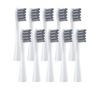 Lot De 10 Têtes De Rechange For Brosses À Dents Oclean Flow/X/X PRO/Z1/F1/One/Air 2/SE, Poils Souples(10pcs Grey)