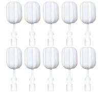 Lot de 10 têtes de rechange pour bouteille en éponge douce et durable - Protection de l'environnement - Sans poignée (10 têtes de brosse éponge)